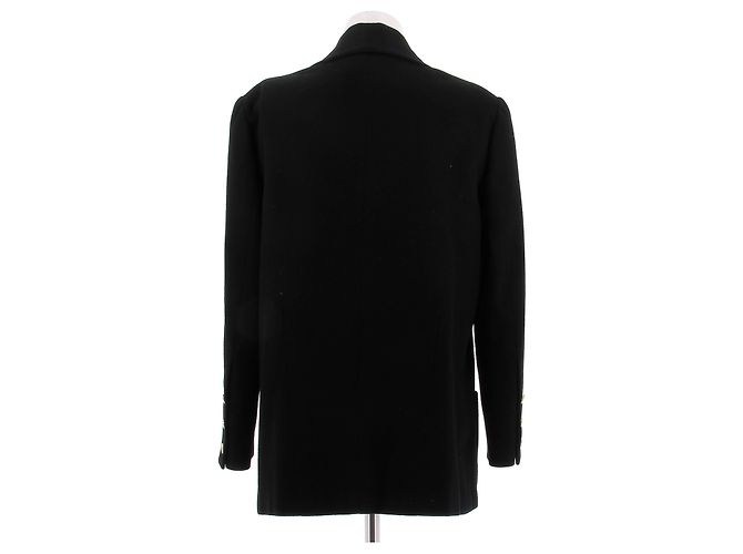 Chanel Chaqueta cruzada de lana negra - vista 2