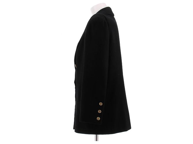 Chanel Chaqueta cruzada de lana negra - vista 4