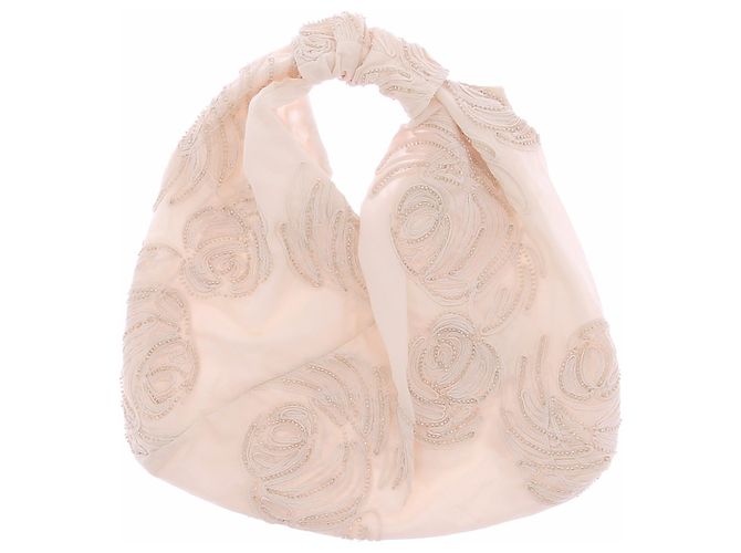 Autre Marque Bolso crema con strass Beige - vista 2