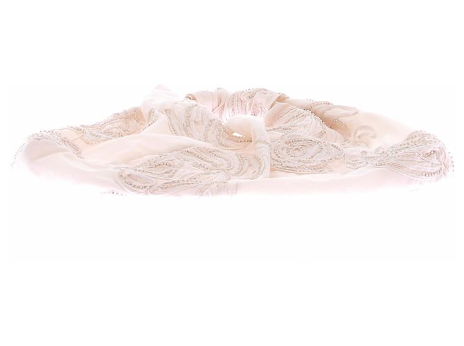 Autre Marque Bolso crema con strass Beige - vista 3