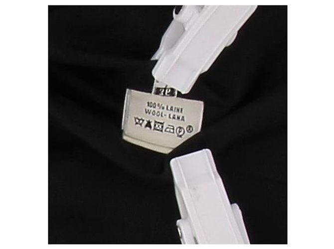 Hermès black wool jacket with leather details - view 7