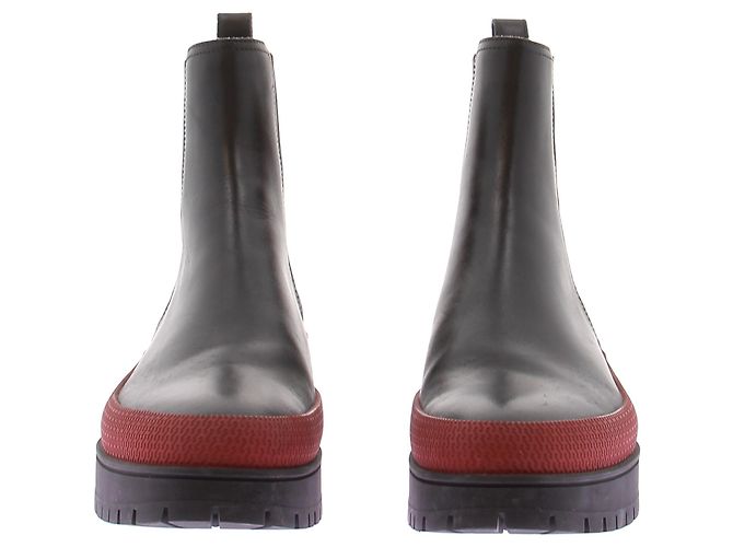 Hermès Stivaletti neri e terracotta Barque Nero - vista 4