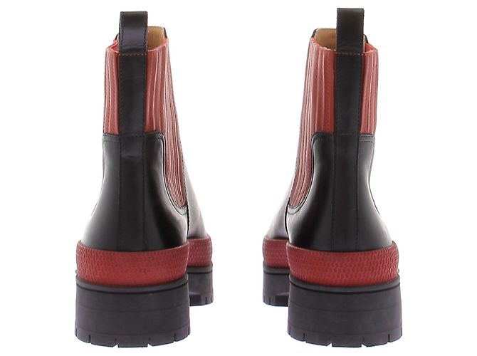 Hermès Stivaletti neri e terracotta Barque Nero - vista 5