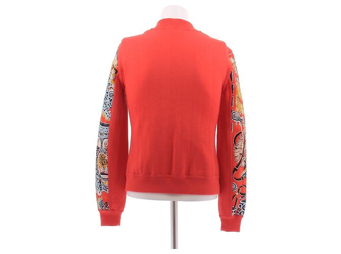 Hermès Chaleco Estilo Chaqueta Rojo Seda Roja - vista 2