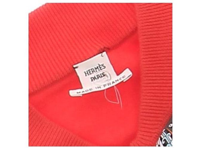 Hermès Chaleco Estilo Chaqueta Rojo Seda Roja - vista 5