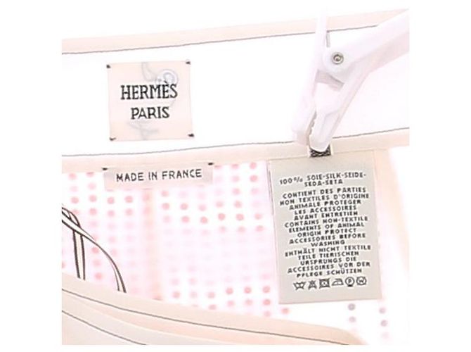 Jupe Hermès en soie beige avec détails de chaîne - vue 6