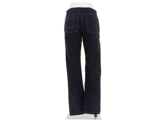 Hermès Navy Blue Cotton Jeans Size 40 - view 2