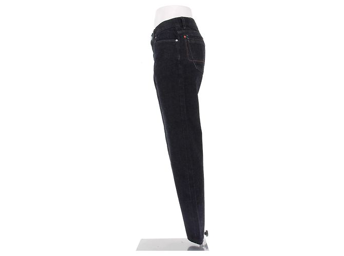 Hermès Navy Blue Cotton Jeans Size 40 - view 4