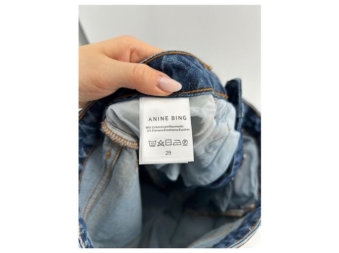Vaqueros rectos azules de algodón Anine Bing Talla 29 - vista 4