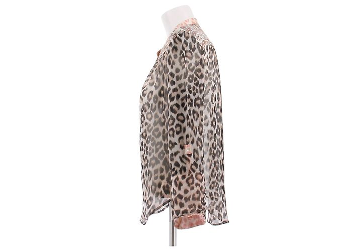 La Prestic Ouiston Seidenhemd mit Leopardenmuster - Ansicht 4