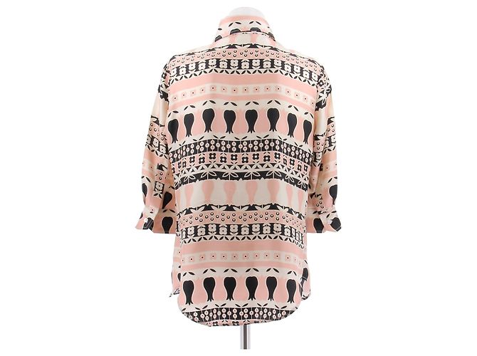 La Prestic Ouiston Blusa rosa a maniche corte stampata - vista 2