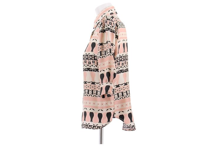 La Prestic Ouiston Blusa rosa a maniche corte stampata - vista 4