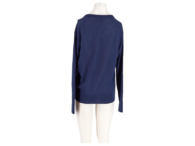 Autre Marque SMYTHE Pullover marineblau mit V Ausschnitt - Ansicht 2