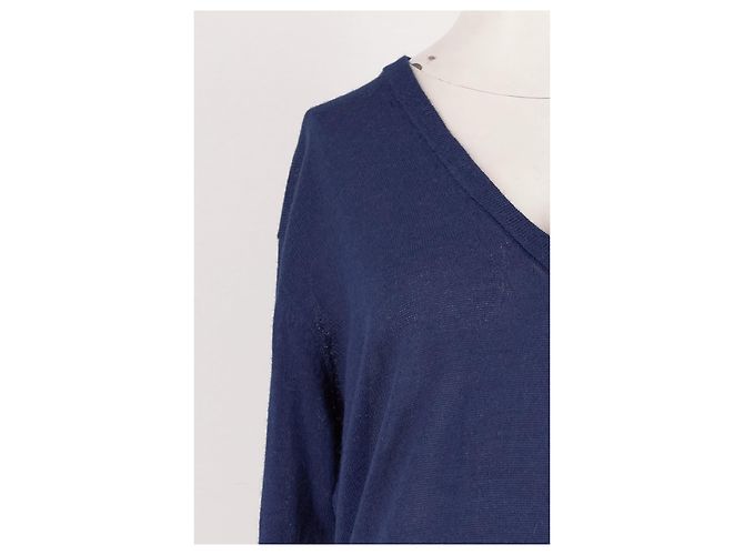 Autre Marque SMYTHE Pullover marineblau mit V Ausschnitt - Ansicht 6