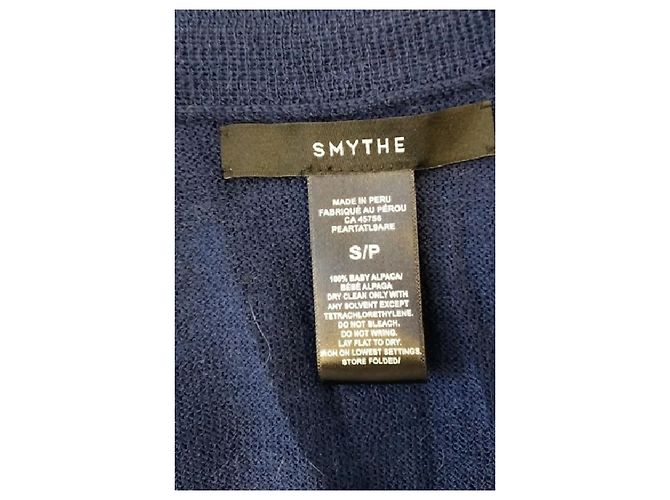 Autre Marque SMYTHE Pullover marineblau mit V Ausschnitt - Ansicht 7