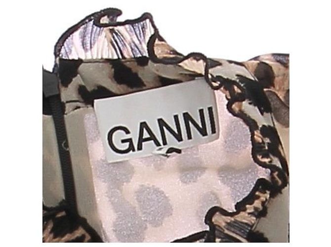 Ganni Blusa con estampado de leopardo Castaño - vista 5