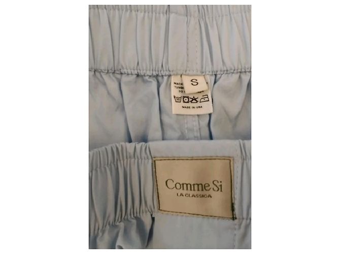 Autre Marque COMME SI Weite hellblaue Baumwollhose - Ansicht 5