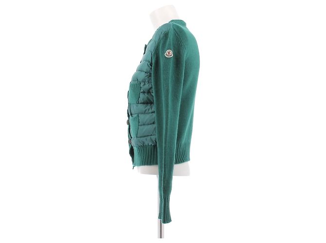 Moncler Weste zweifarbig grün Wolle - Ansicht 4