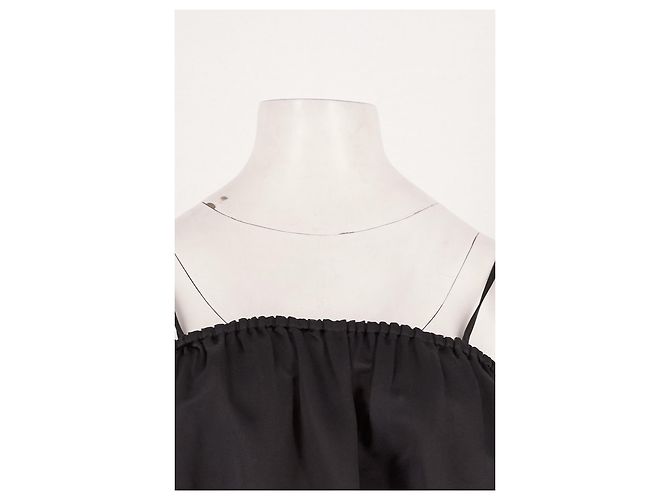 Autre Marque SOFT GOAT Schwarzes Woll-Top mit Spaghettiträgern - Ansicht 5