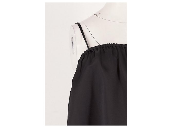 Autre Marque SOFT GOAT Schwarzes Woll-Top mit Spaghettiträgern - Ansicht 6