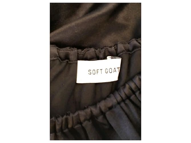 Autre Marque SOFT GOAT Schwarzes Woll-Top mit Spaghettiträgern - Ansicht 7