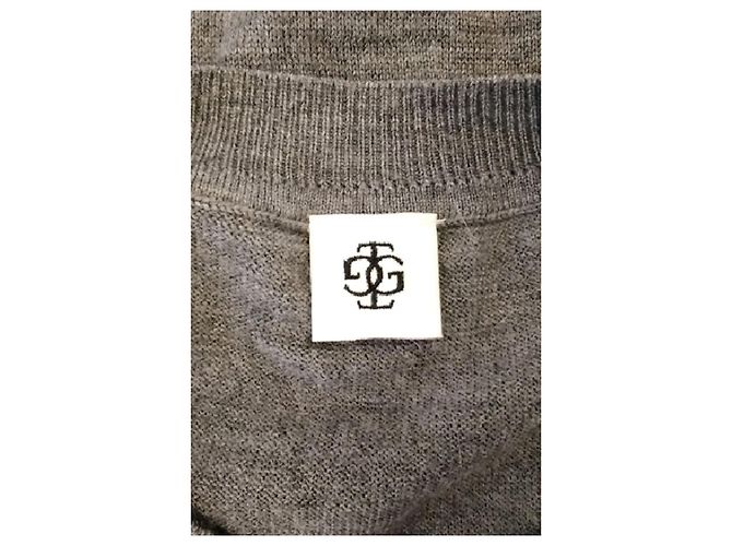 Autre Marque THE GARMENT Grauer Wollcardigan mit Stickerei - Ansicht 7