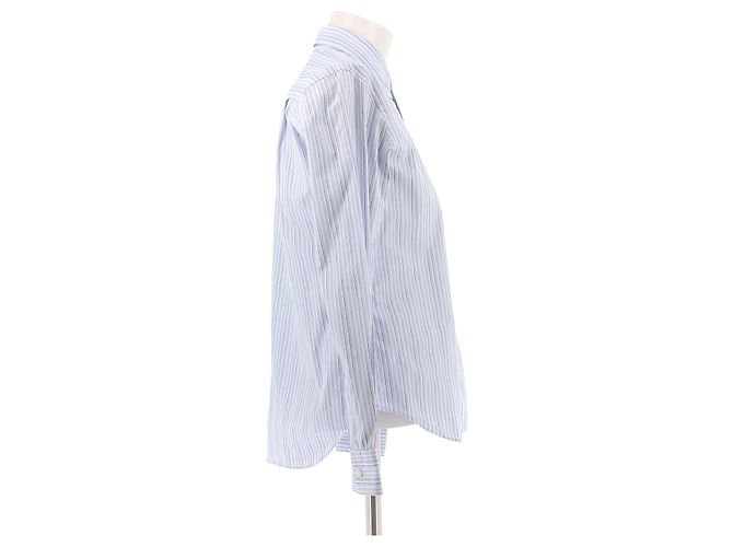 Autre Marque Camisa de algodão às riscas azul PLAY COMME DES GARCONS - vista 3
