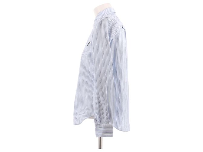 Autre Marque Camisa de algodão às riscas azul PLAY COMME DES GARCONS - vista 4