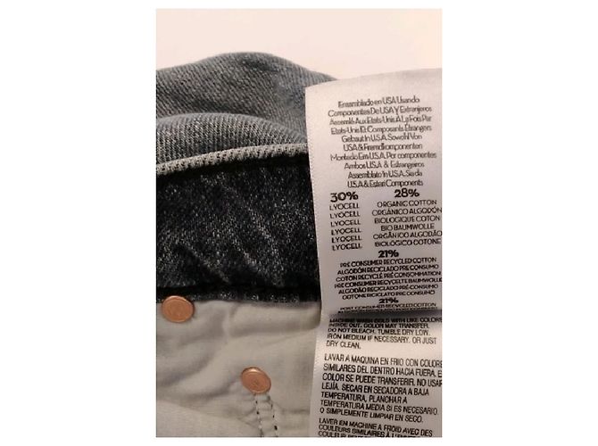 Jeans Mother a gamba larga in cotone grigio Taglia 29 - vista 6