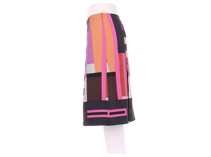 Hermès Jupe en soie multicolore Multiple colors - view 4