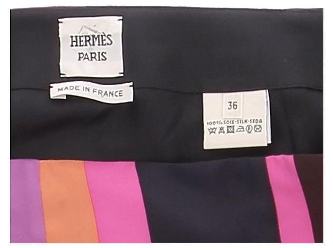 Hermès Jupe en soie multicolore Multiple colors - view 5