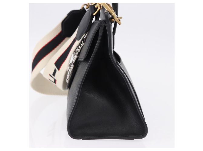 GUCCI Bijou Butterfly Hand Bag Leather 2way 505342 - vista 4