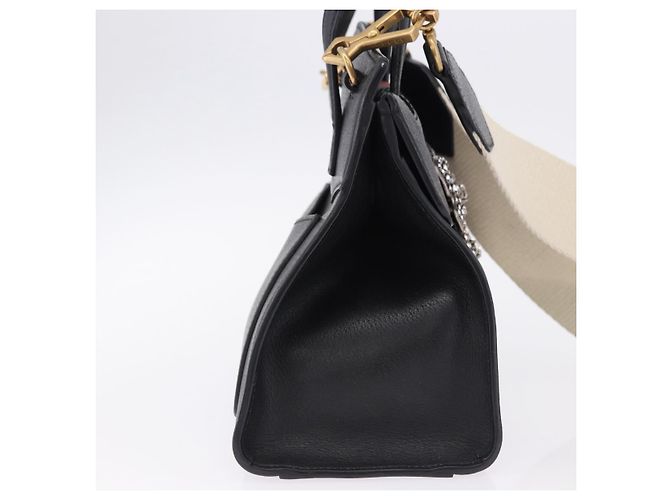 GUCCI Bijou Butterfly Hand Bag Leather 2way 505342 - vista 5