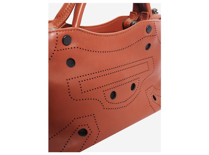 Balenciaga Mini City Tasche braunes Leder - Ansicht 10