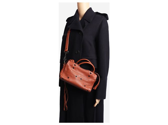 Balenciaga Mini City Tasche braunes Leder - Ansicht 2