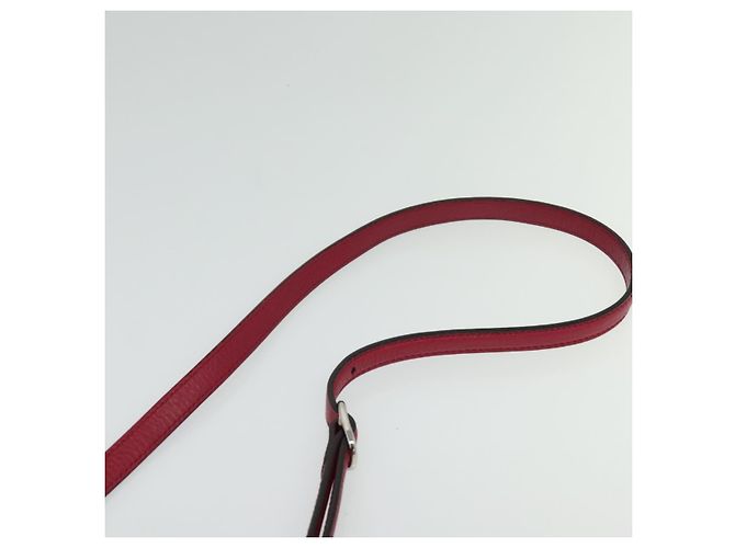 GUCCI Bamboo Daily Hand Bag Leather 2way Red Silver 370831 - vista 15