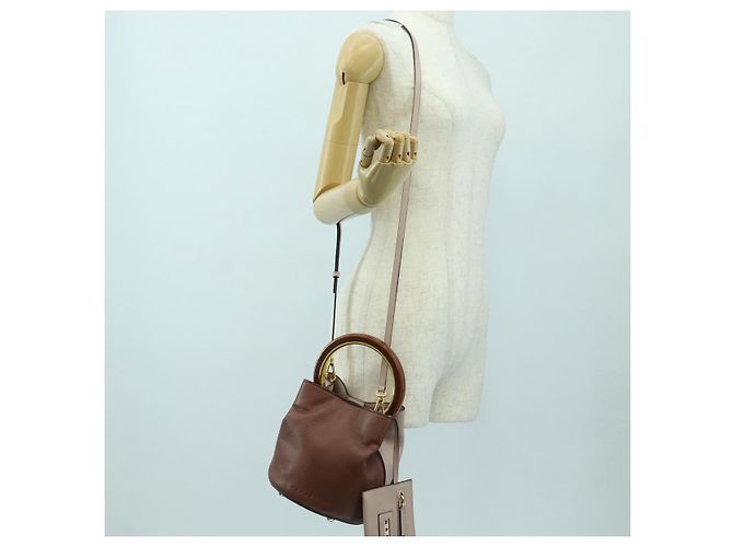MARNI Panniers Hand Bag Leather 2way Beige Gold - vista 25