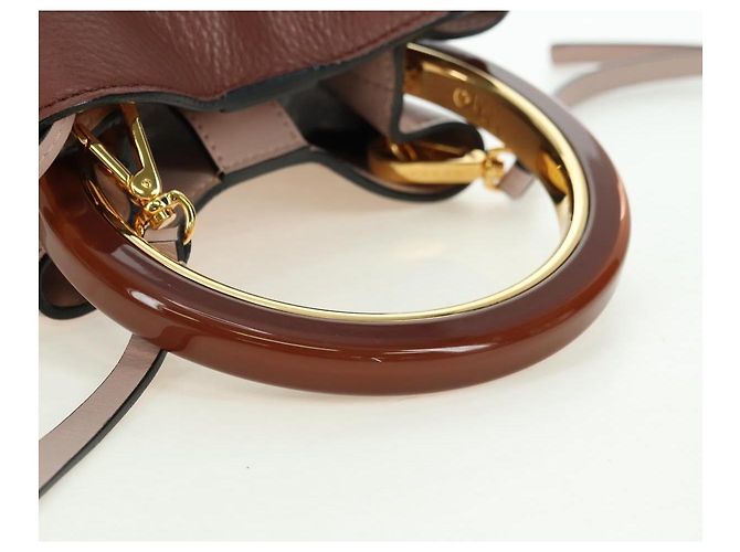 MARNI Panniers Hand Bag Leather 2way Beige Gold - vista 7