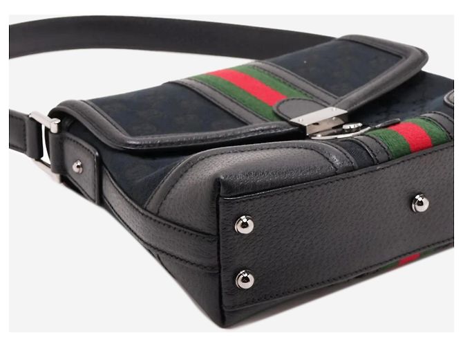 Gucci Borsa a tracolla Black GG Supreme Sherry Line - vista 4