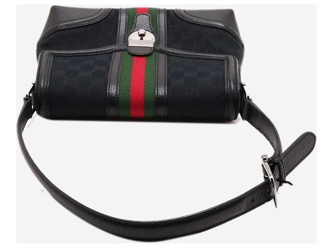 Gucci Borsa a tracolla Black GG Supreme Sherry Line - vista 5