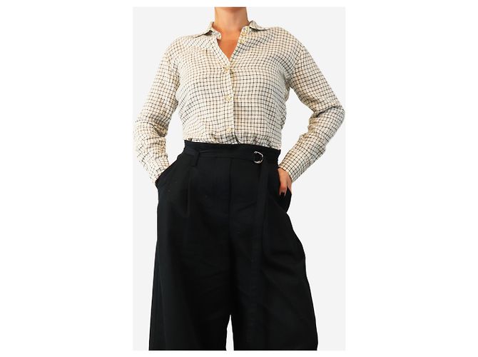 Isabel Marant Camicia Vittorio bianca e nera - size UK 10 Bianco - vista 3
