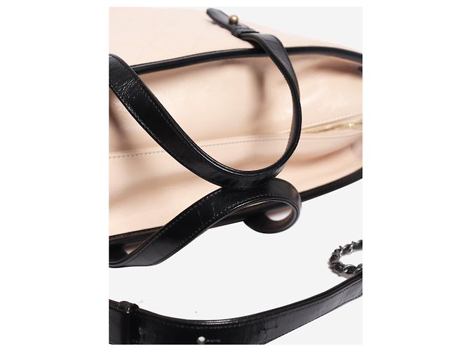 Chanel Borsa tote matelassé Gabrielle 2017 in pelle di agnello beige - vista 5