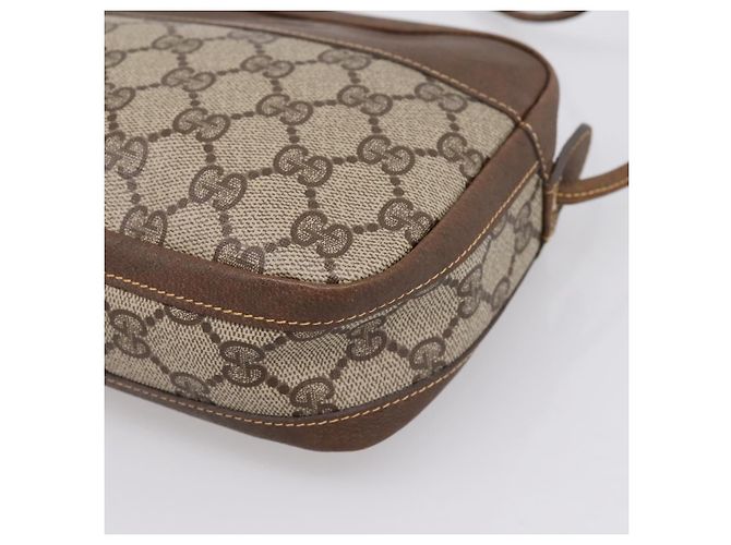 GUCCI GG Supreme Shoulder Bag PVC Beige Gold - vista 10
