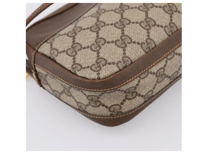 GUCCI GG Supreme Shoulder Bag PVC Beige Gold - vista 11