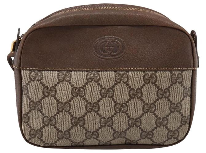 GUCCI GG Supreme Shoulder Bag PVC Beige Gold - vista 2