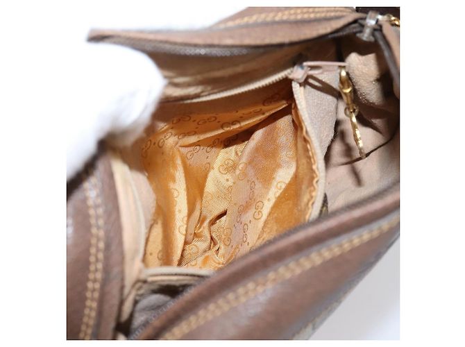 GUCCI GG Supreme Shoulder Bag PVC Beige Gold - vista 21