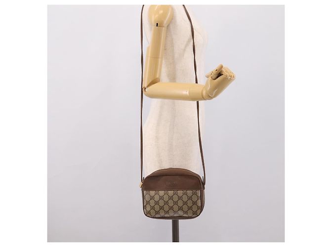 GUCCI GG Supreme Shoulder Bag PVC Beige Gold - vista 23