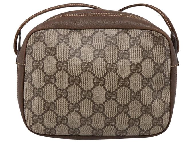 GUCCI GG Supreme Shoulder Bag PVC Beige Gold - vista 3