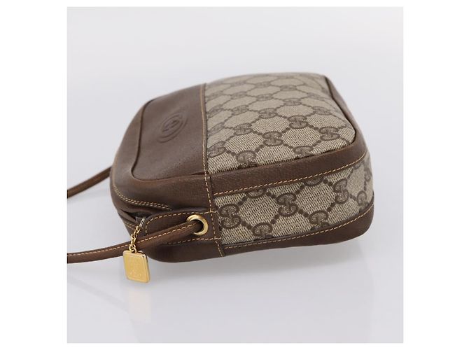 GUCCI GG Supreme Shoulder Bag PVC Beige Gold - vista 4