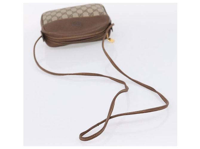 GUCCI GG Supreme Shoulder Bag PVC Beige Gold - vista 7